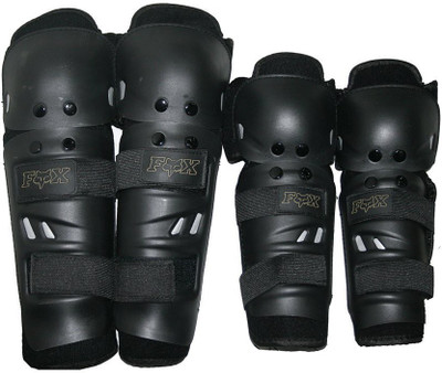 FOX PROTECTIVE GUARD Knee Guard, Elbow Guard Free Black(Pack of 4)