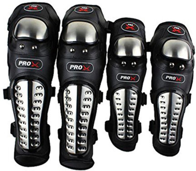 

ProX STEELE KNEE & ELBOW GUARD Cycling Guard Combo(Black, Black;chrome