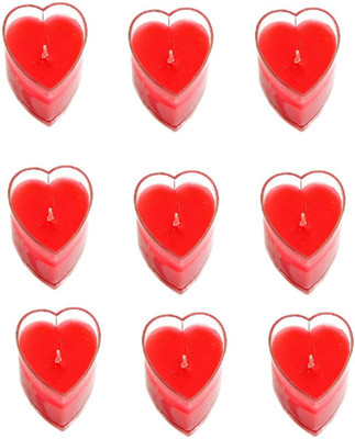 

Kala Decorators 9 Pcs Premium Love Valentine Heart Shape Candle(200 g)