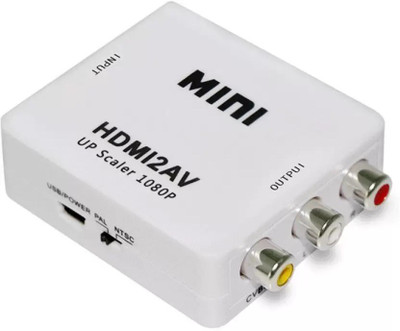 GVAAS HDMI 2 AV (WITH AUDIO) CONVERTER ADAPTER AUDIO & VIDEO WITH HIGH DEFINITION Media Streaming Device(White)