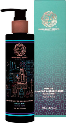 

Global Beauty Secrets Turkish Rose and Mint Shampoo and Conditioner(200 ml)