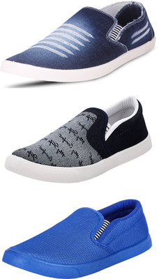 

Wwodcell Slip On Sneakers For Men(Multicolor, Blue