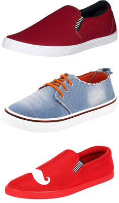 

Trenqs Casuals For Men(Multicolor, Maroon