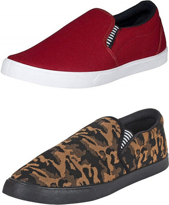 

Trenqs Casuals For Men(Multicolor, Maroon