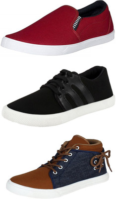 

Trenqs Casuals For Men(Multicolor, Maroon