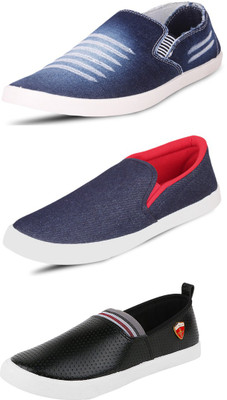

Wwodcell Slip On Sneakers For Men(Multicolor, Blue