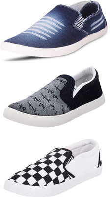 

Wwodcell Slip On Sneakers For Men(Multicolor, Blue