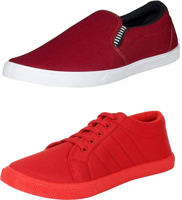 

Trenqs Casuals For Men(Multicolor, Maroon