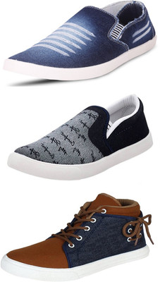 

Wwodcell Slip On Sneakers For Men(Multicolor, Blue