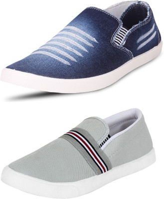 

Trenqs Slip On Sneakers For Men(Multicolor, Blue