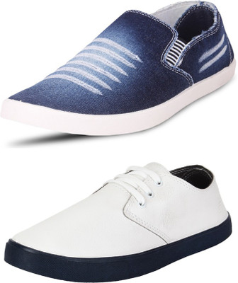 

Trenqs Slip On Sneakers For Men(Multicolor, Blue