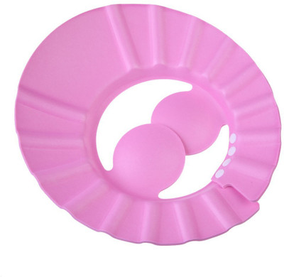 

Bluwings Adjustable Baby Shower Cap Wash Hair Bath Cap For Baby Girls & Boys Pink