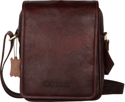 

Khadi India Men & Women Evening/Party, Casual, Formal, Sports Brown Genuine Leather Sling Bag