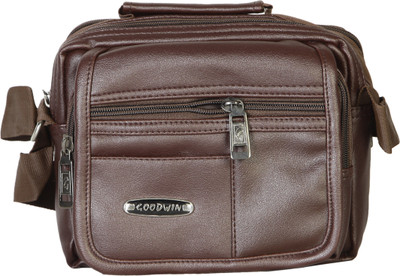 

Goodwin Men Formal Brown Leatherette Sling Bag