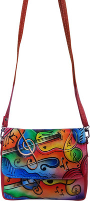 

EL Mio Women Evening/Party Multicolor Genuine Leather Sling Bag
