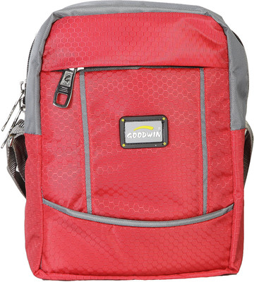 

Goodwin Men & Women Casual Red, Grey Polyester Sling Bag, Grey;red