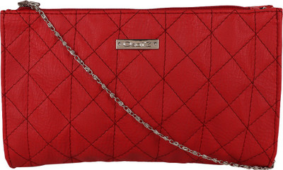 

Osaiz Women Casual Red PU Sling Bag