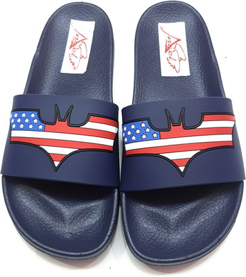 

Angel Fashion Angel Fashion AmericanBat Slipper Slides for Men Slides, Blue