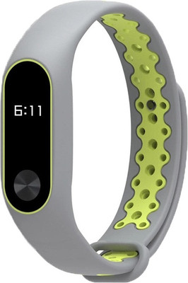 

University Trendz WATERPROOF M2 SMART FITNESS BAND WITH ACTIVITY TRACKER, HEART RATE MONITOR COMPATIBLE(Gray, Green Strap, Size : Free Size)