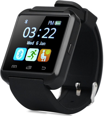 

M-STARK Bluetooth smart watch black Smartwatch(Black Strap Free size)