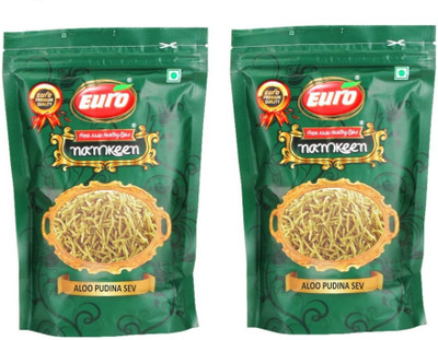 

EURO Namkeen - Aloo Pudina Sev Pack of 2 per(200gm)(400 g, Pack of 2)