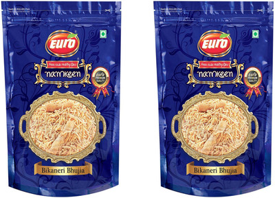 

EURO Namkeen - Bikaneri Bhujiya Pack of 2 Per(200gm)(200 g, Pack of 2)