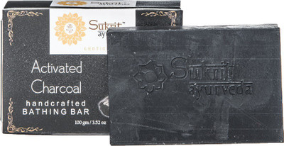 

sukrit ayurveda Activated charcoal bathing bar(100 g)