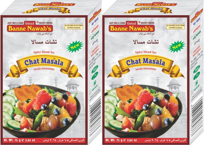 

Ustad Banne Nawab's CHAT MASALA - SALAD SEASONING - 2 PACK(2 x 55 g)