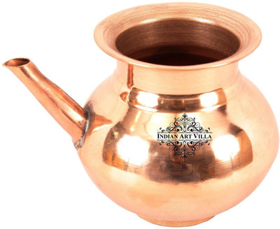 

IndianArtVilla Copper Water Container Pot Dispenser IAV-CC-1-127-2 0.5 L Drum(Copper, Pack of 1)