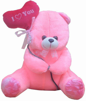 

Samayra Toys Pink Beautiful Balloon Teddy Bear with I Love you Heart - 40 cm(Pink)
