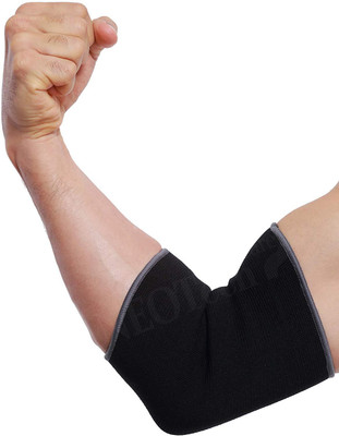

QUINERGYS ® Elbow Compression Sleeves (1 Pair) - Support for Tendonitis Prevention & Recovery Elbow Support(Black, Night black