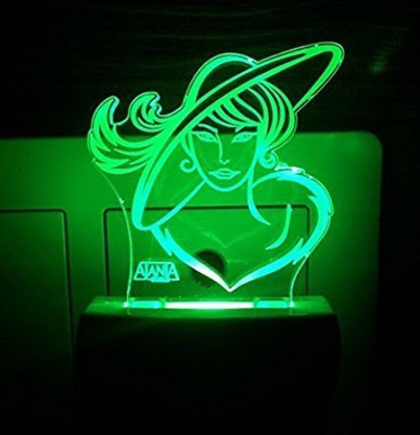 AJANTA Barbie with Heart (Code - 2062) 3d Night Lamp(4 cm, Multicolor)