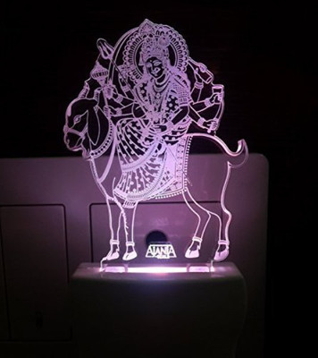 AJANTA Meldi Maa (Code - 2052) 3d Night Lamp(4 cm, Multicolor)