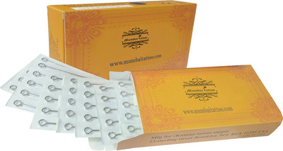 

Mumbai Tattoo 7RL,9RS,11M1 & 7RT,9RT,11MFT Disposable Round Liner, Magnum Shader Tattoo Needles(Pack of 50)