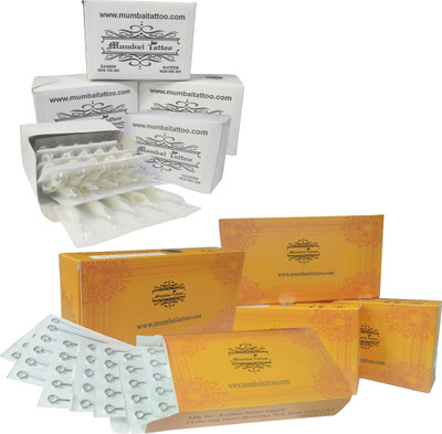 Mumbai Tattoo 1RL,3RL,5RL,3RS,5RS Disposable Round Liner, Stack Shader Tattoo Needles(Pack of 50)