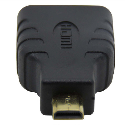 

FOX MICRO Micro HDMI Adapter - HDMI Female (Type-A) to Micro HDMI Male (Type-D) Gold Plated Connector Converter Adapter USB Adapter(Black)