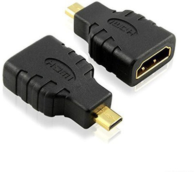 

FOX MICRO HDMI Type A Female to Micro HDMI D Male Gold Plated Adapter Converter Connector USB Adapter(Black)