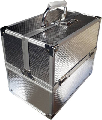 

STOCKHAWKERS METALLICSILVER002 MAKEUP VANITY, JEWELLERY STORAGE BOX Vanity Box(METALLIC SILVER)