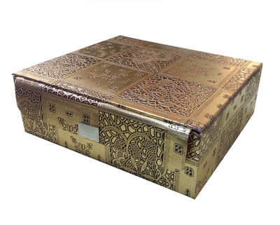 

STYLERA Wooden Bangle Jewellery Imitation Storage Square Box 3 Rod, Gold Jewellery Vanity Box(Golden)