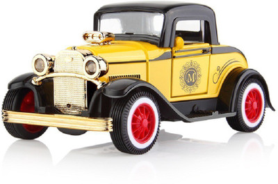 

Emob Battery Operated 1:36 Die Cast Metal Capped Pull Back Vintage Car Toy with Light and Sound(Multicolor)
