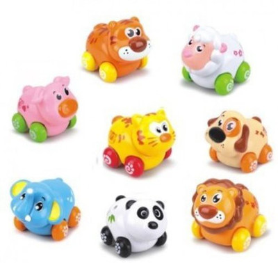 

Toyshine My First Animals On wheels (Set of 8 Pieces) Baby Birthday Gift for 1 to 3 Year Old Child(Multicolor)