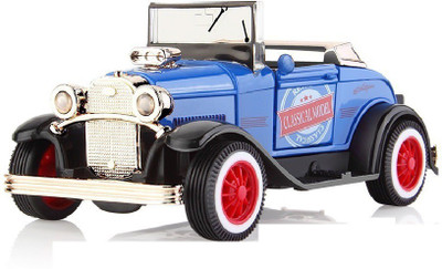 

Emob Battery Operated 1:36 Die Cast Metal Convertible Pull Back Vintage Car Toy with Light and Sound(Multicolor)