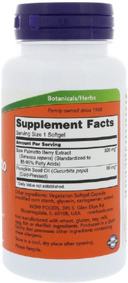 

Now Foods Now Foods, Saw Palmetto Extract, 320 mg, 90 Veggie Softgels(90 No)