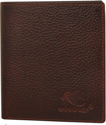 

Moochief Men Brown Genuine Leather Wallet(14 Card Slots)
