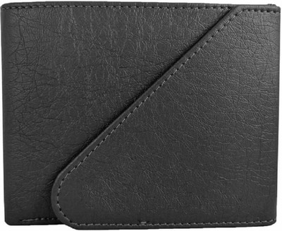 

Lusso Pelle Men Black Artificial Leather Wallet(6 Card Slots)