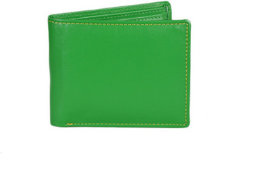 

hydensyde Men Green Genuine Leather Wallet(6 Card Slots)