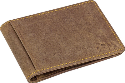 

Da STEPS Men Brown Genuine Leather Money Clip(3 Card Slots)