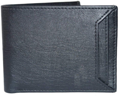 

LAER Boys Black Genuine Leather Wallet(11 Card Slots)
