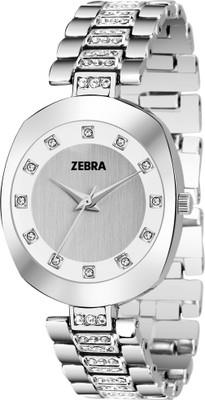 

Zebra New Diamond Stunned Best Designer Graceful Silver Dial Silver Strap Watch For Girls & Women Watch - For Girls