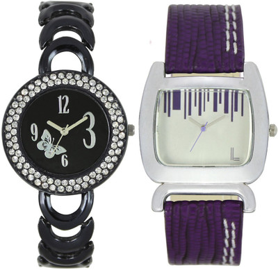 

DURVA RETAIL 201-207 StylisH Look Super Hot Pack Of 2 Watch - For Girls